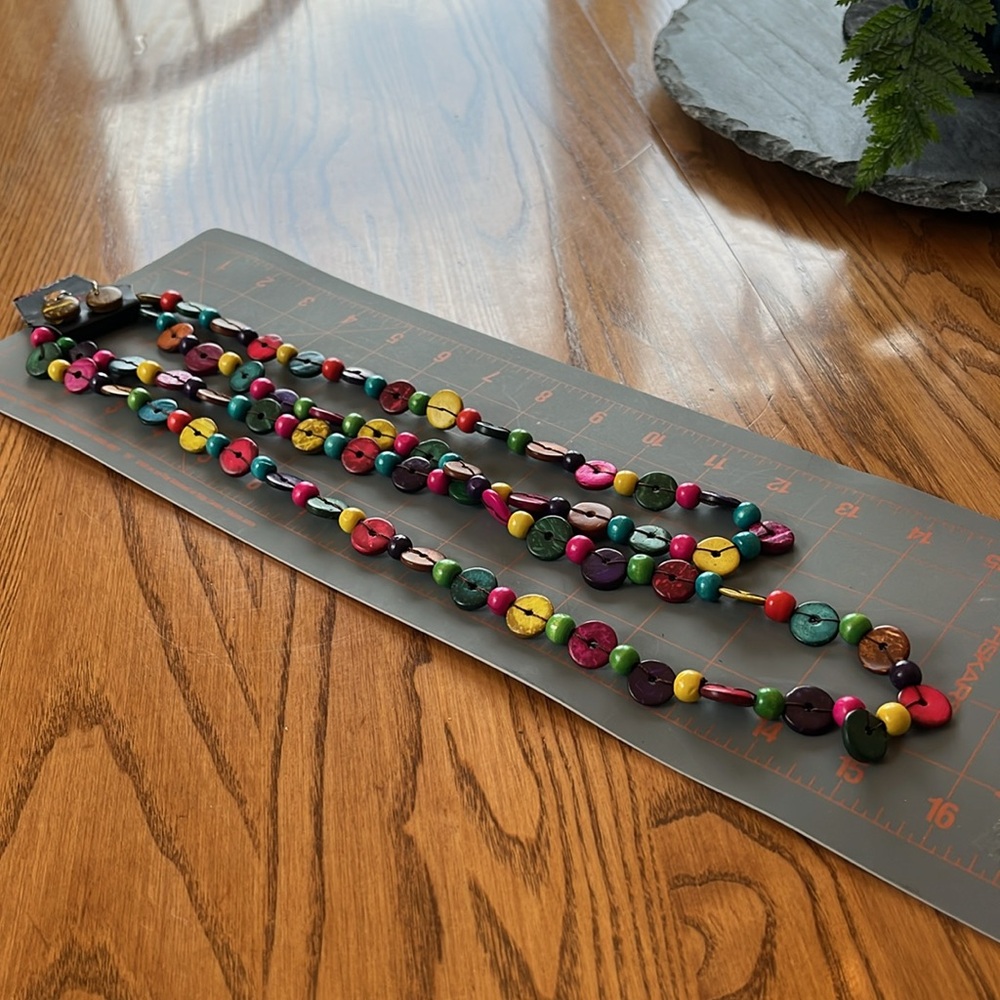 Paparazzi Long Colorful Beaded Necklace w earrings NIP 3/15 - Picture 9 of 16
